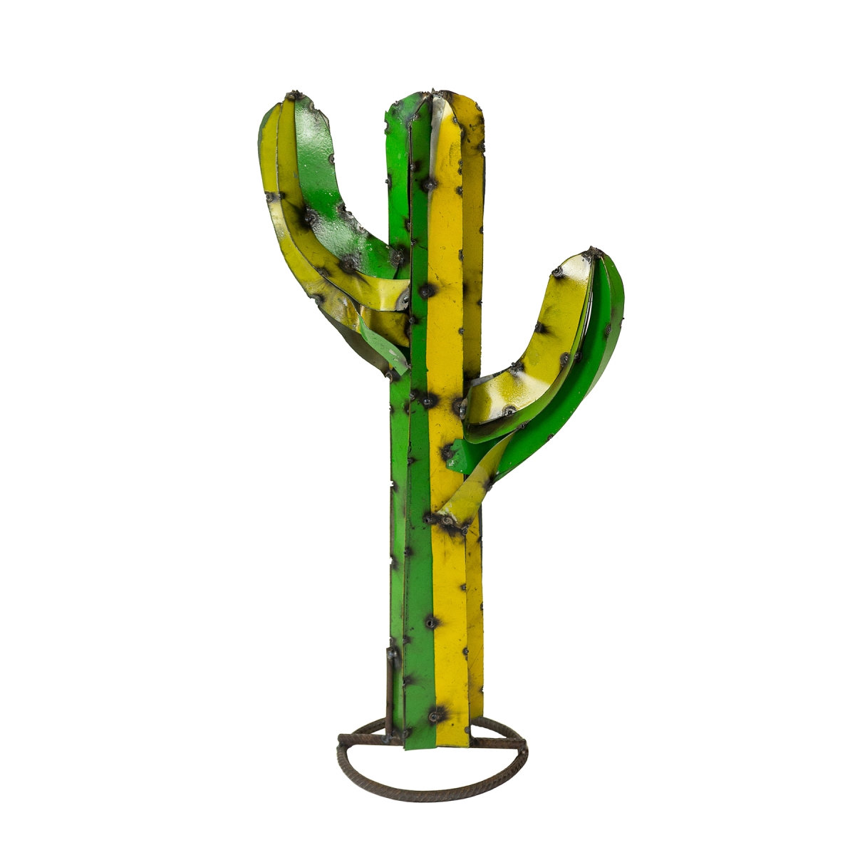 100999 Saguaro No.1 Yellow & Green Garden Statue