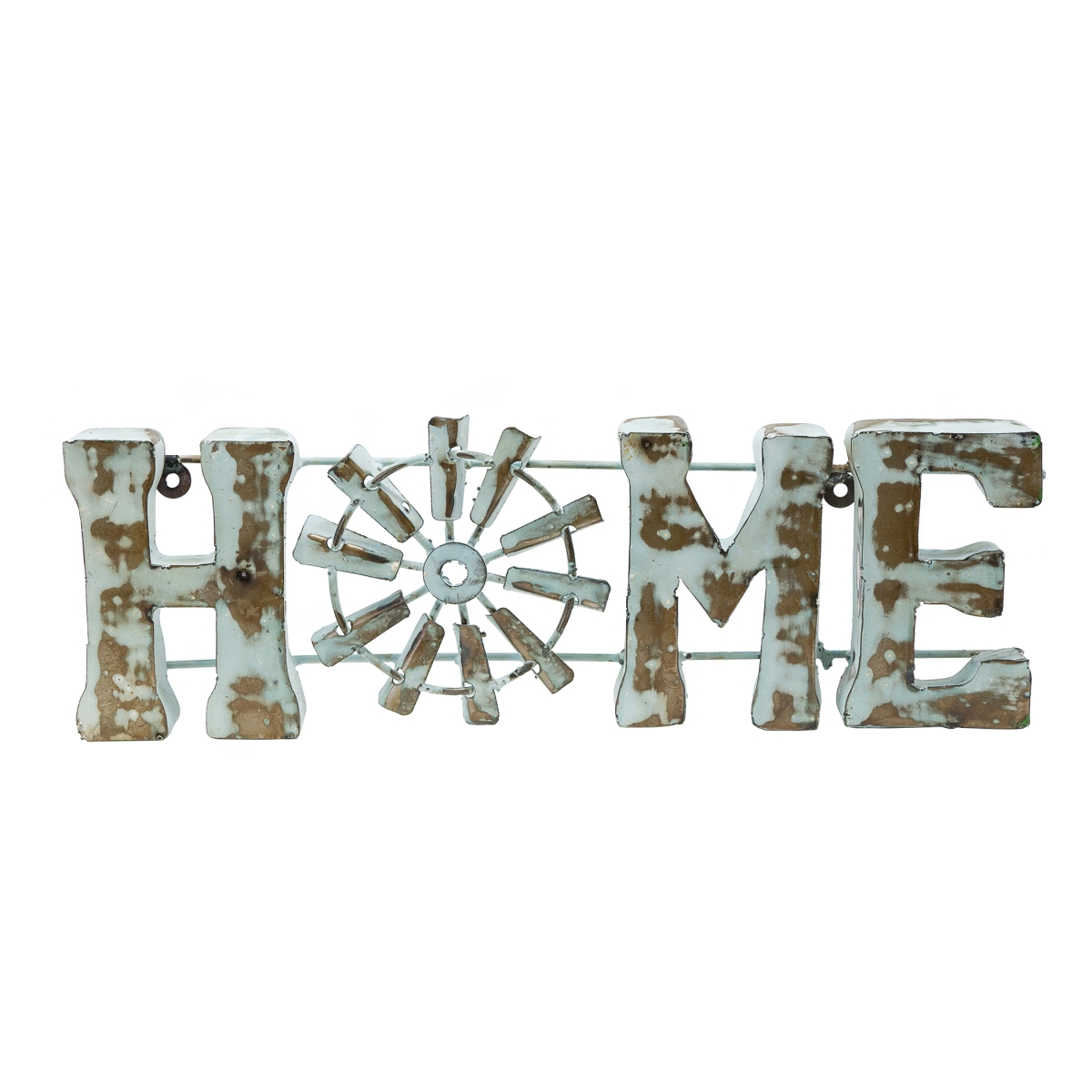 101102 Home With Windmill Mini Outdoor Wall Accent - Blue
