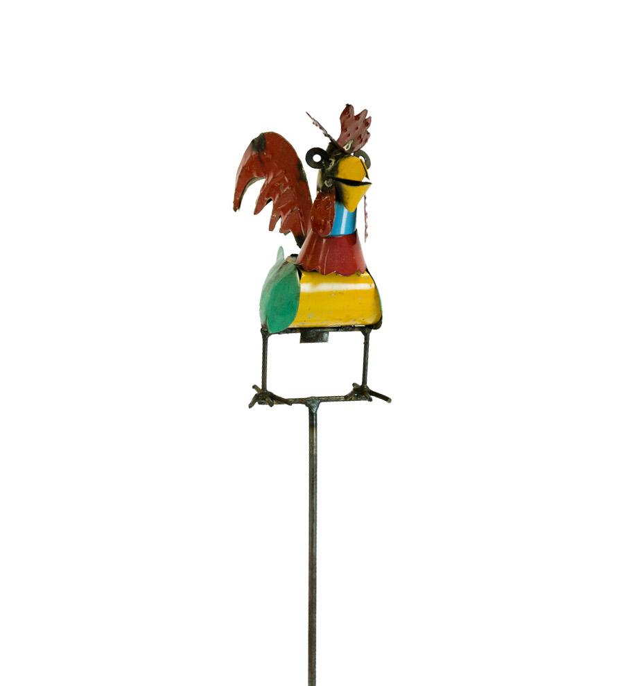 10259 Rooster Stake Garden Statue - Multi Color