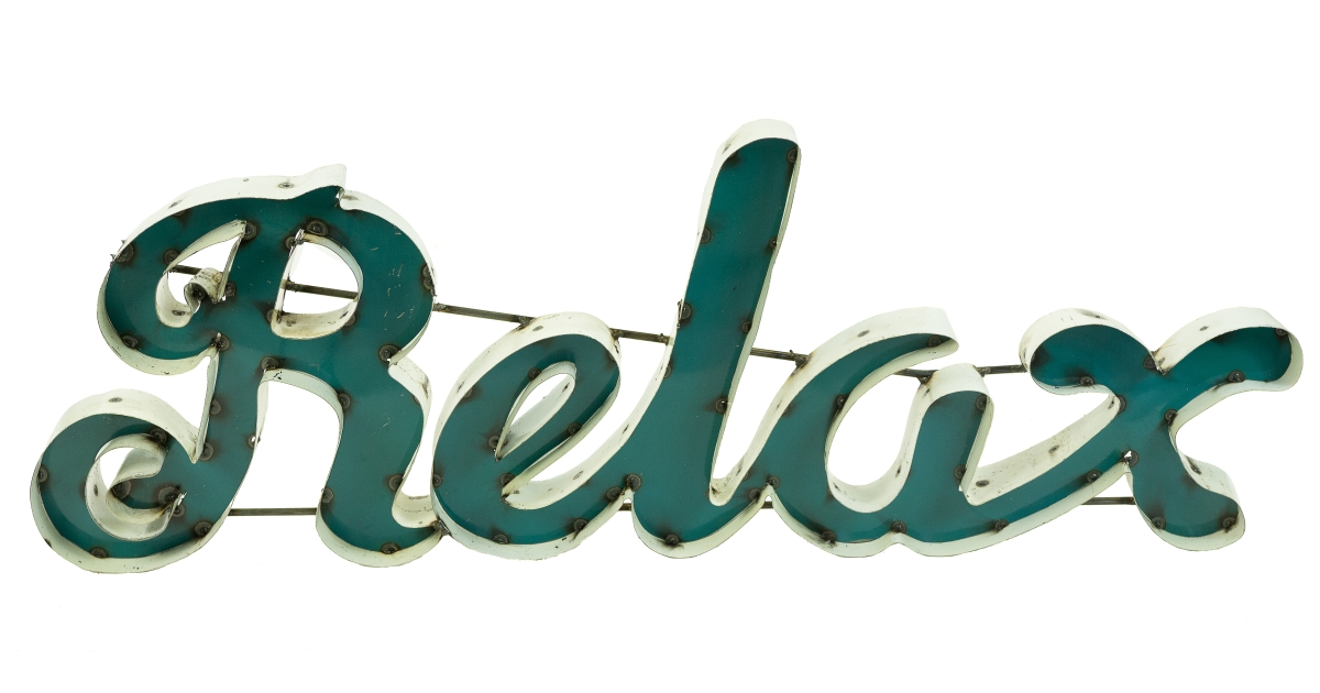 10291 Relax Rebar Sign For Decor - 2 X 33 In.