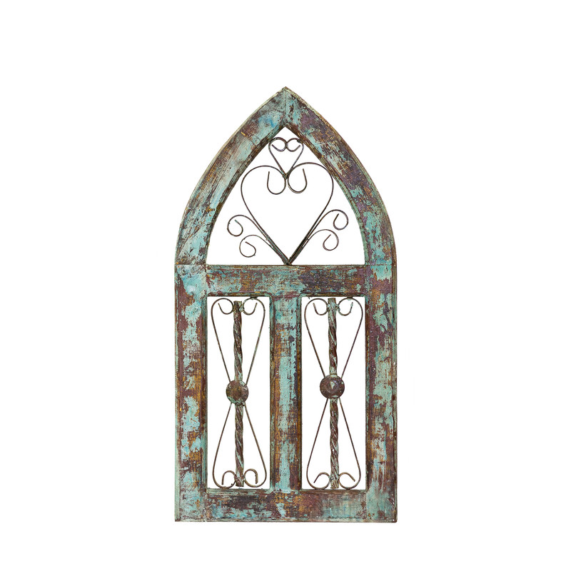 12218 Church Window 3 Screens With Iron
