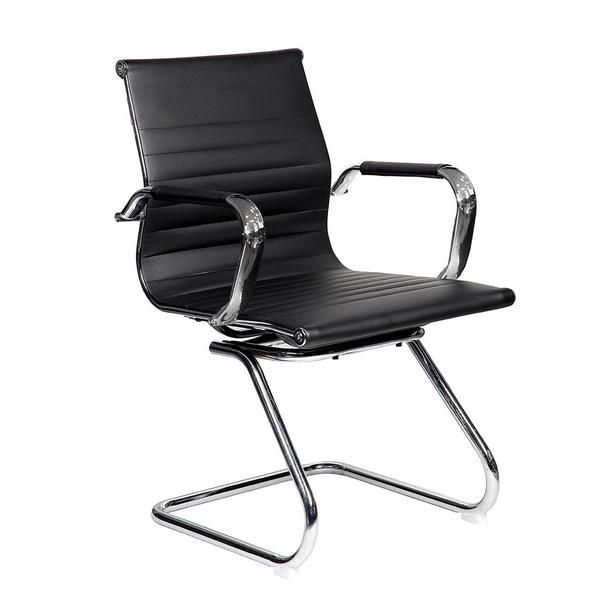 Rta-4602v-bk Modern Visitor Office Chair, Black - 25 X 23 X 21 In.