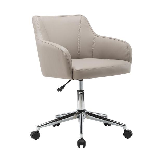 Rta-1006-bg Comfy & Classy Home Office Chair, Beige - 30.75-35 X 23.75 X 24.5 In.