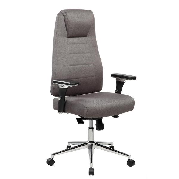 Rta-5002-gry Comfy Height Adjustable Home Office Chair With Wheels, Grey - 47.75-51.5 X 29 X 25 In.