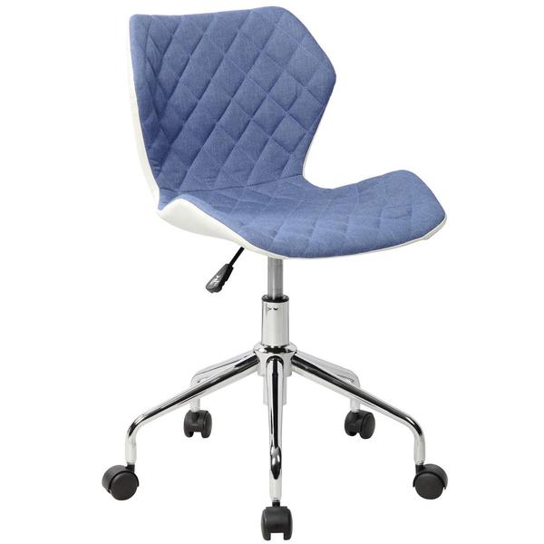 Rta-3236-bl Modern Height Adjustable Office Task Chair, Blue - 30.75-34.5 X 21 X 21.5 In.