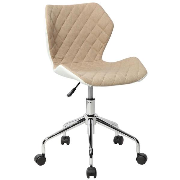 Rta-3236-bg Modern Height Adjustable Office Task Chair, Beige - 30.75-34.5 X 21 X 21.5 In.