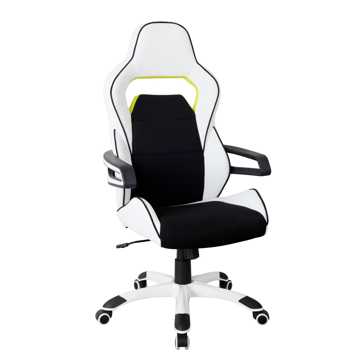 Rta-2021-wht Ergonomic Essential Racing Style Home & Office Chair, White