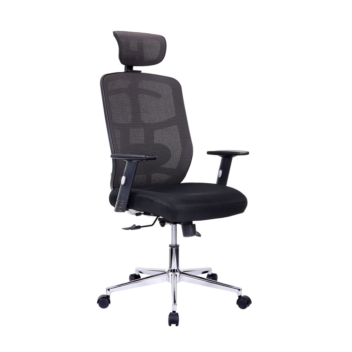 Rta-1010-bk High Back Executive Mesh Office Chair With Arms, Lumbar Support & Chrome Base, Black - 26 X 26 X 42.75 In.
