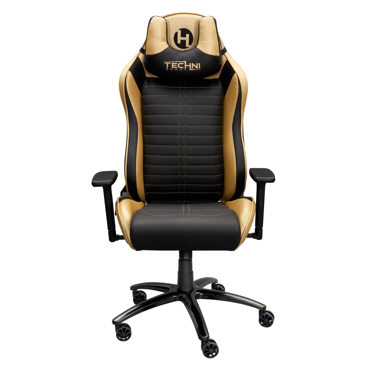 Rta-ts62c-gld Ergonomic Racing Style Gaming Chair, Golden