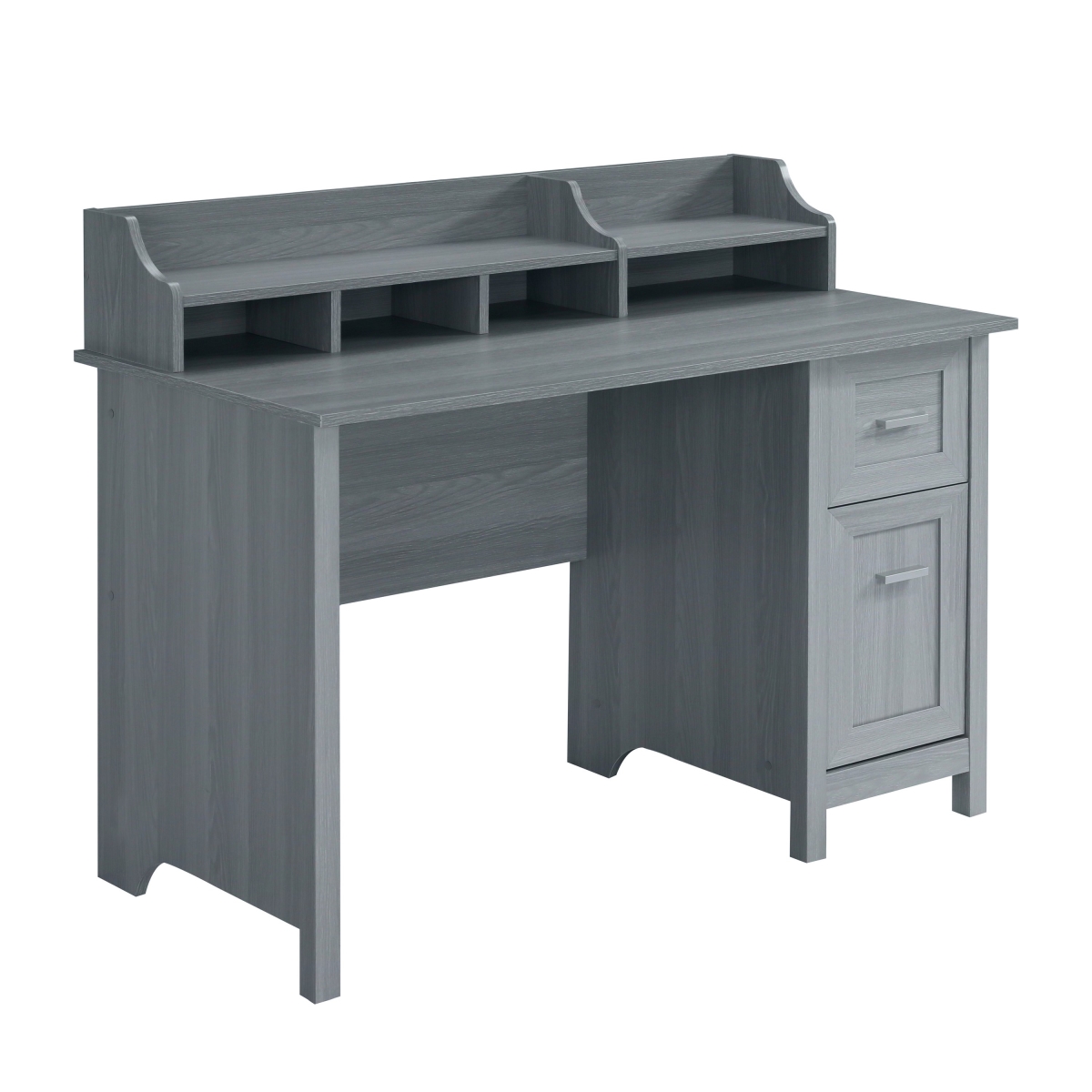 RTA-8411-GRY Classic Office Desk with Storage, Grey