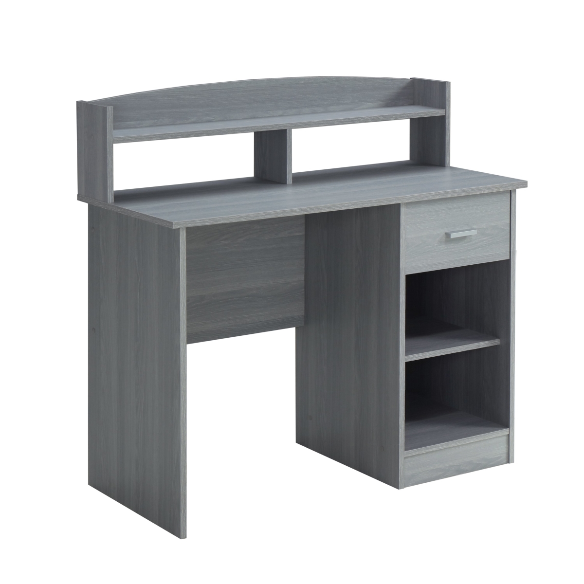 RTA-8409-GRY Modern Office Desk with Hutch, Grey