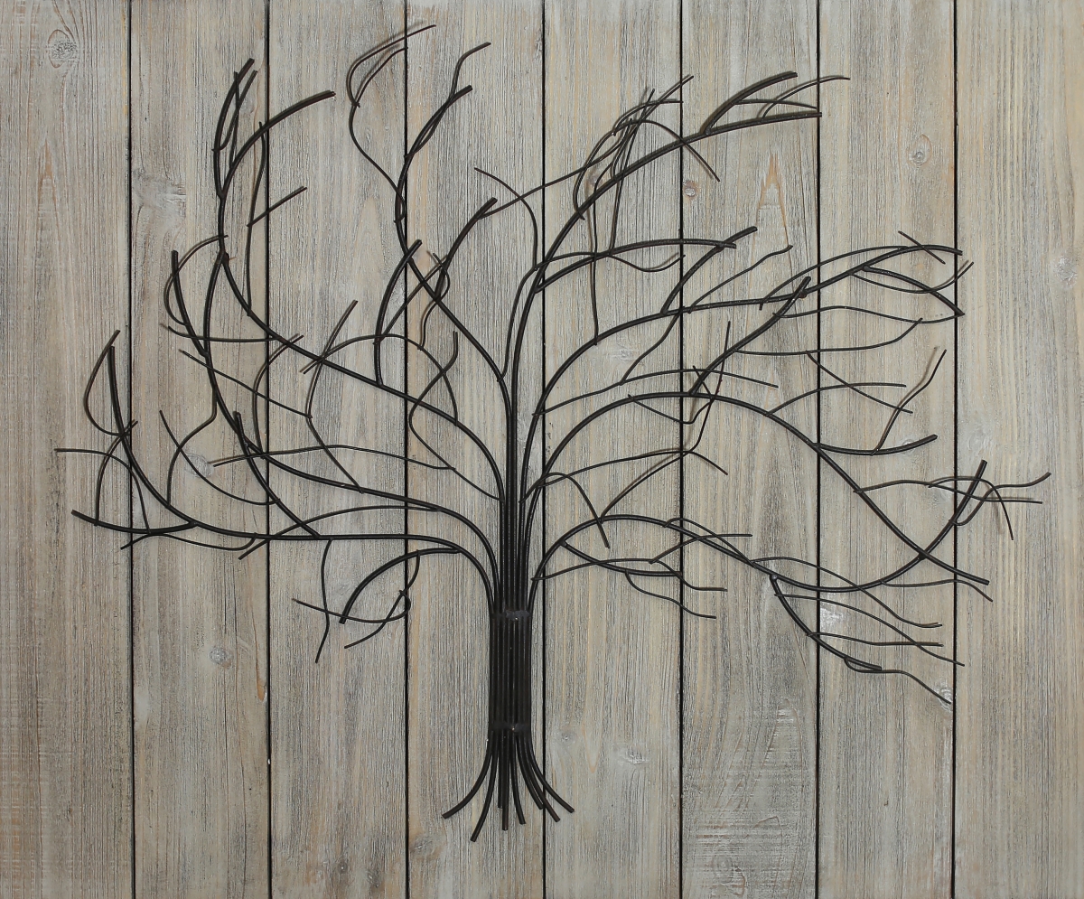 5189 Wire Tree On Wood Wall Art