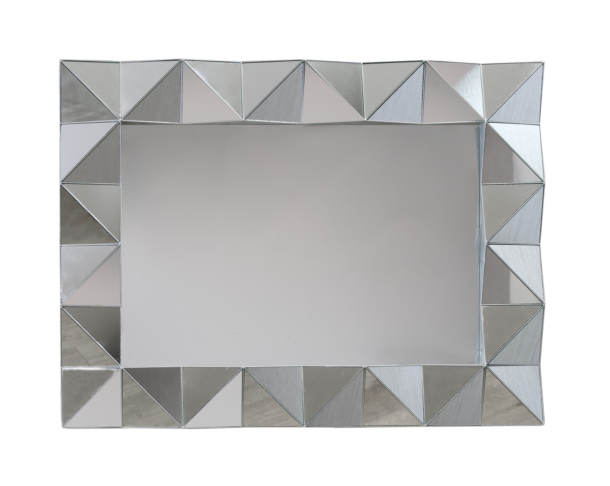 5231 Rectangle Framed Mirror, Silver