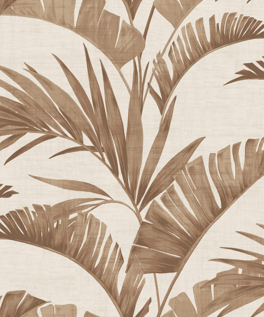 610602 Banana Palm Non-woven Wallpaper, Coffee