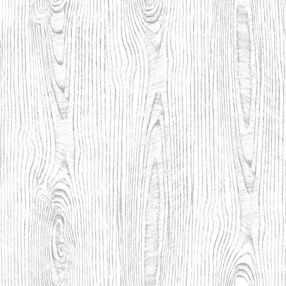 610806 Wood Grain Non-woven Wallpaper, White