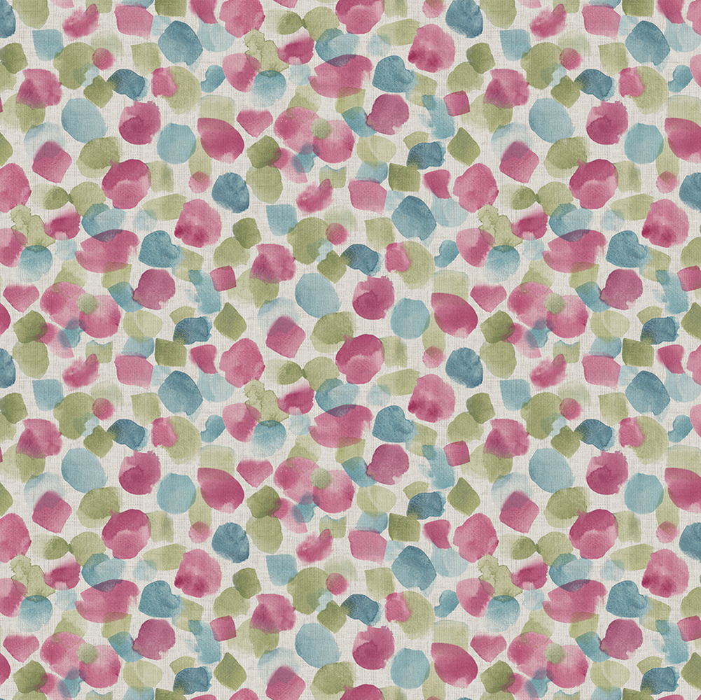 676201 Painted Dot Wallpaper, Raspberry