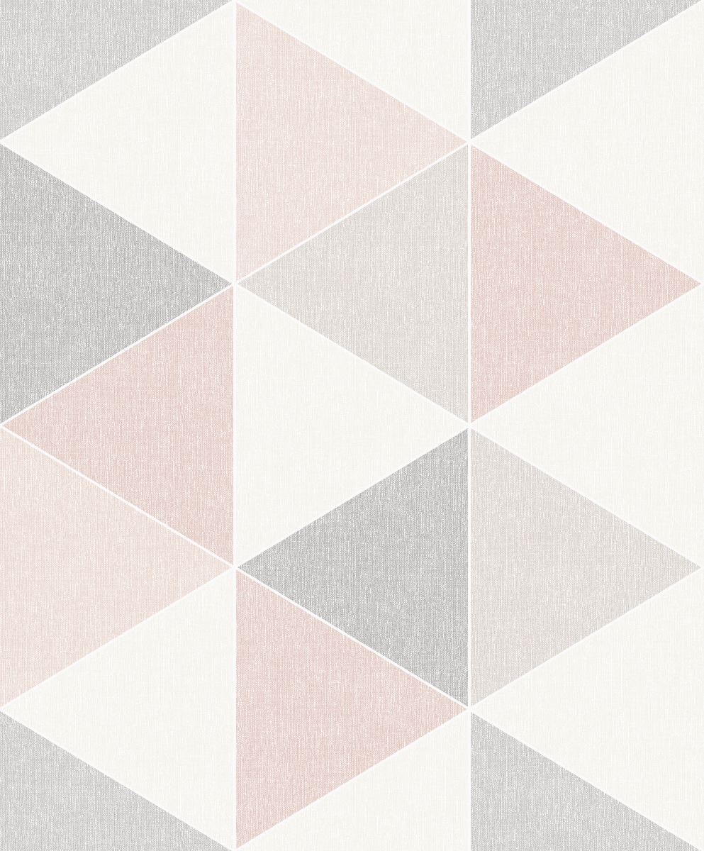 908204 Scandi Triangle Wallpaper, Pink