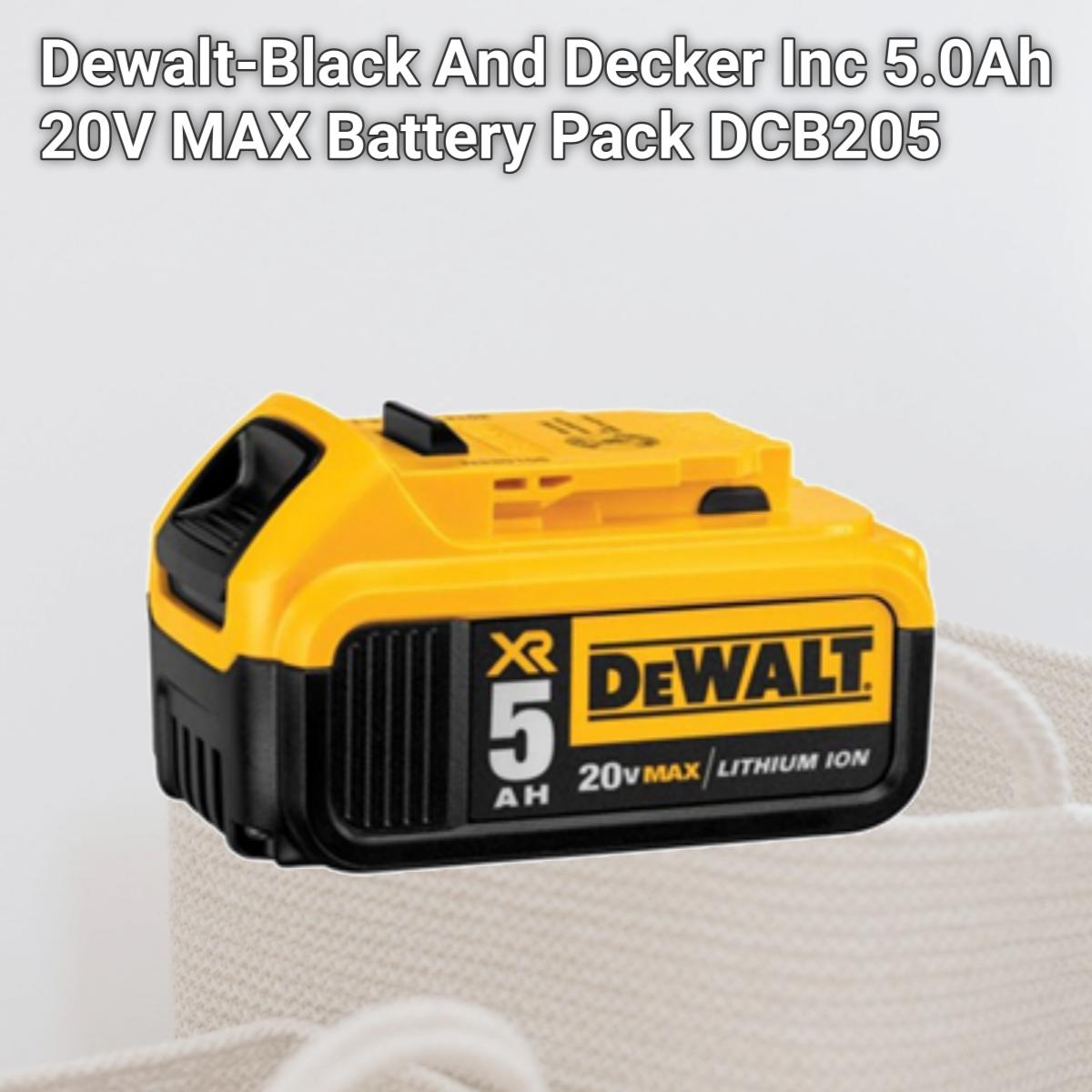 Picture of Dewalt-Black And Decker Inc 5.0Ah 20V MAX Battery Pack DCB205