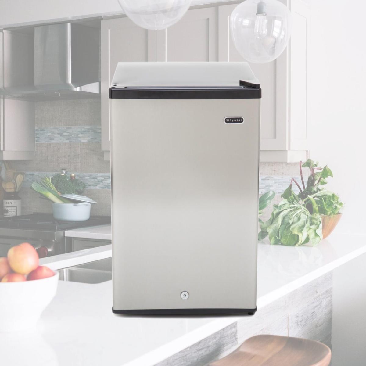 Picture of Whynter Energy Star 2.1 cu. ft. Stainless Steel Upright Freezer with Lock
