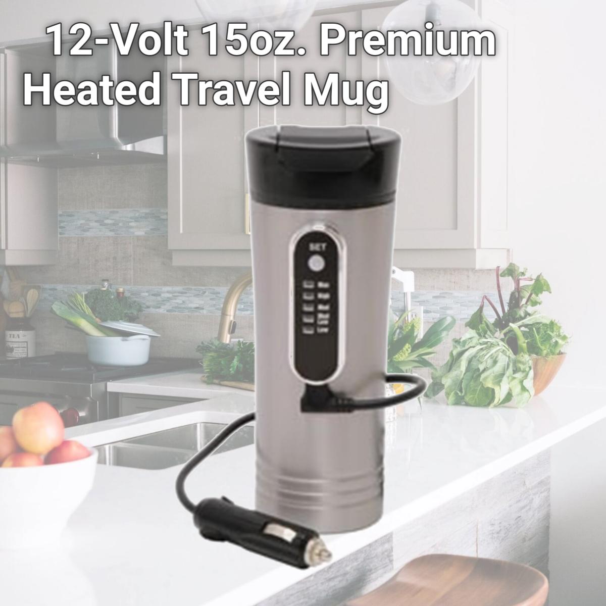 Picture of RoadPro RP0719 12-Volt 15oz. Premium Heated Travel Mug
