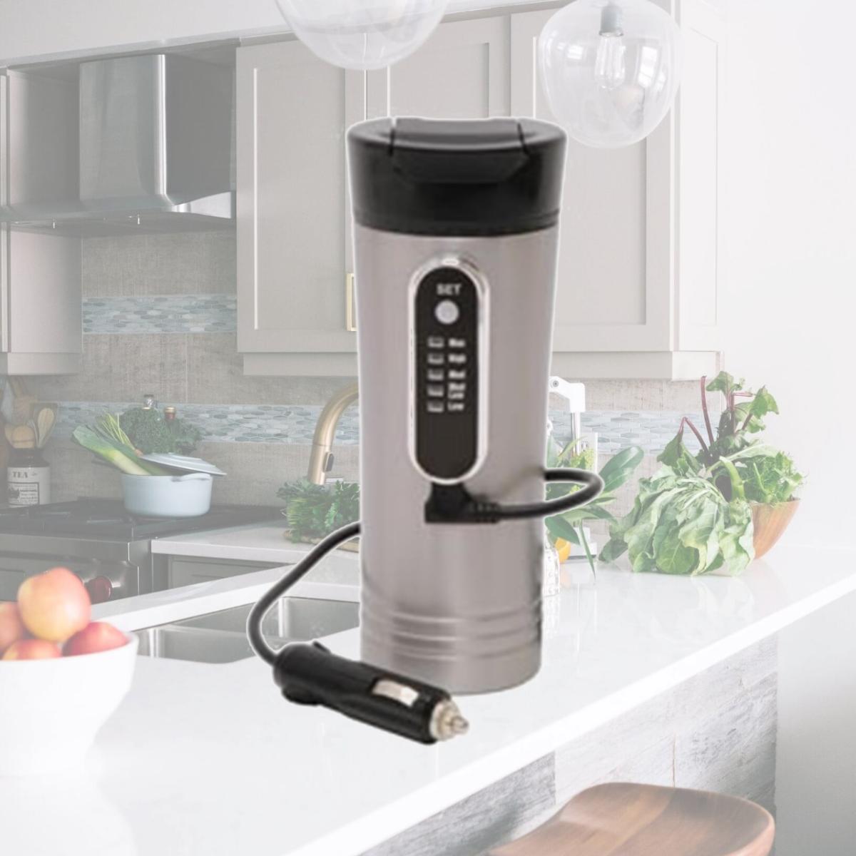Picture of RoadPro RP0719 12-Volt 15oz. Premium Heated Travel Mug