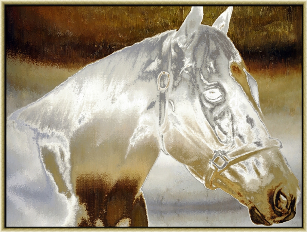 671278flg Horse Shear V Wall Art