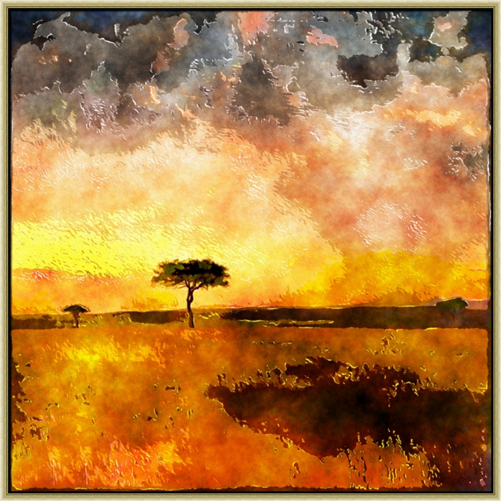 Watercolor Sunset I Wall Art