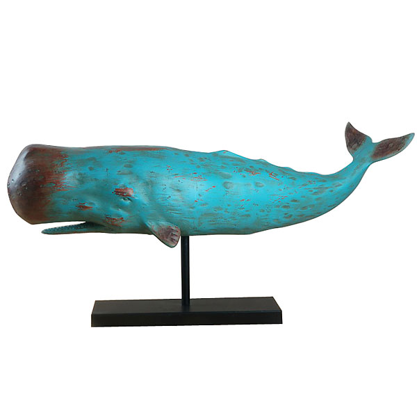 11165020 Blue Whale On Metal Base, Multi Color