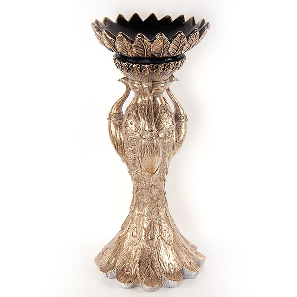 11200500 Golden Drizzle Large Peacock Vase