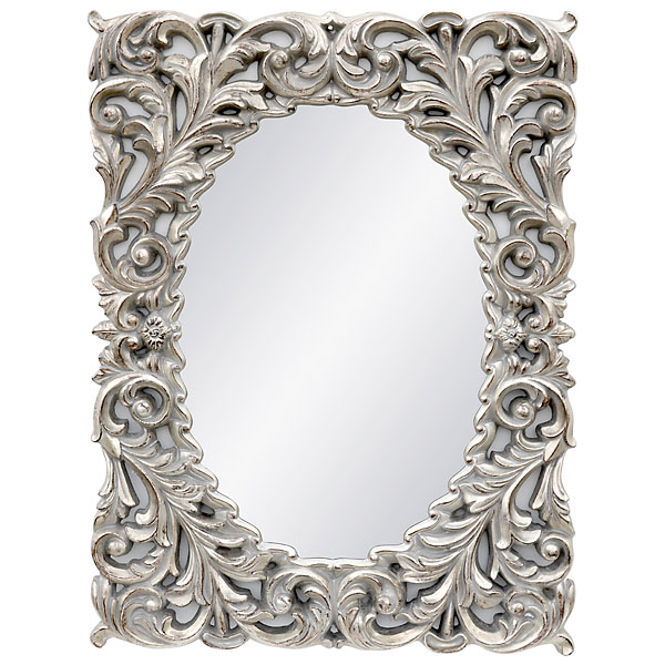 10772127 Silver Flowering Leaf Mirror