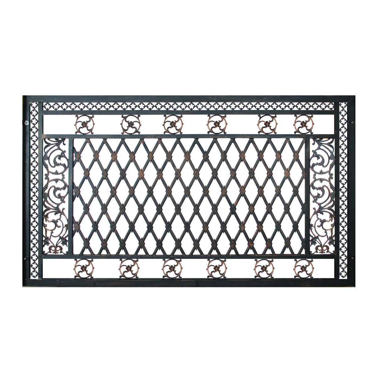 10808097 Bridgeton Moore Small Fence Panel, Black