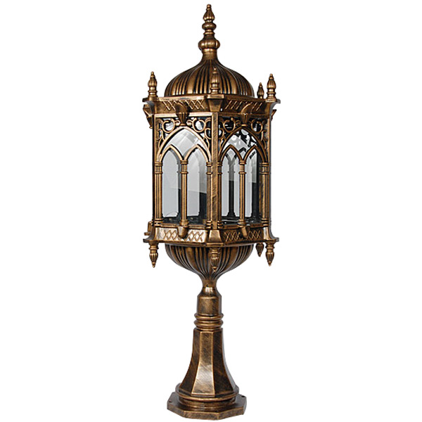 10848662 Gothic Column Lamp, Bronze
