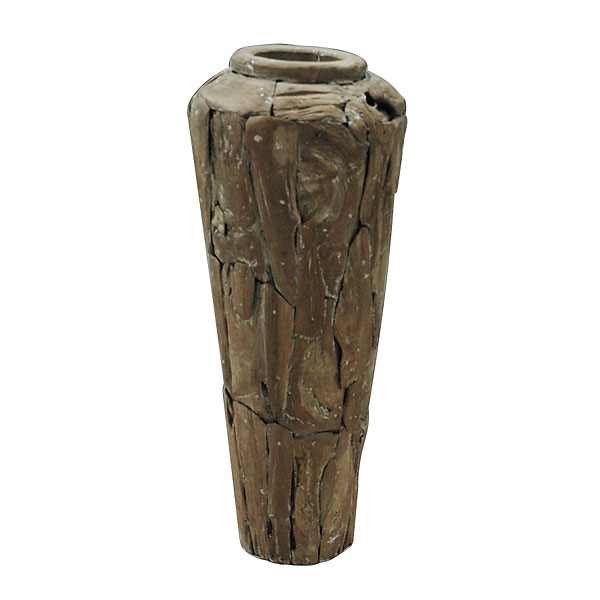 11240691 Coastal Teak Vase - 48 In., Natural