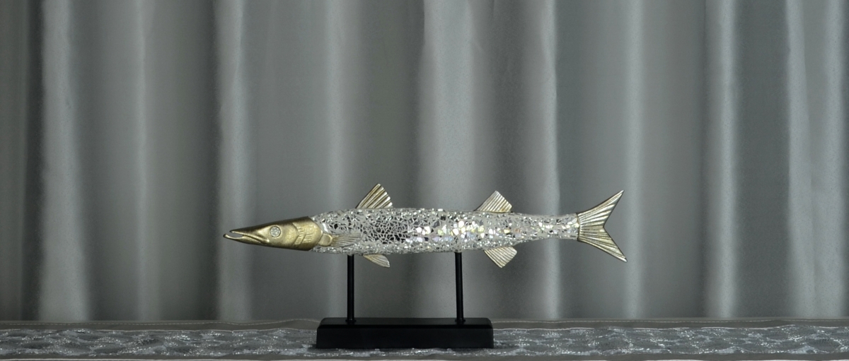 12005417 Gold Mosaic Fish - Small