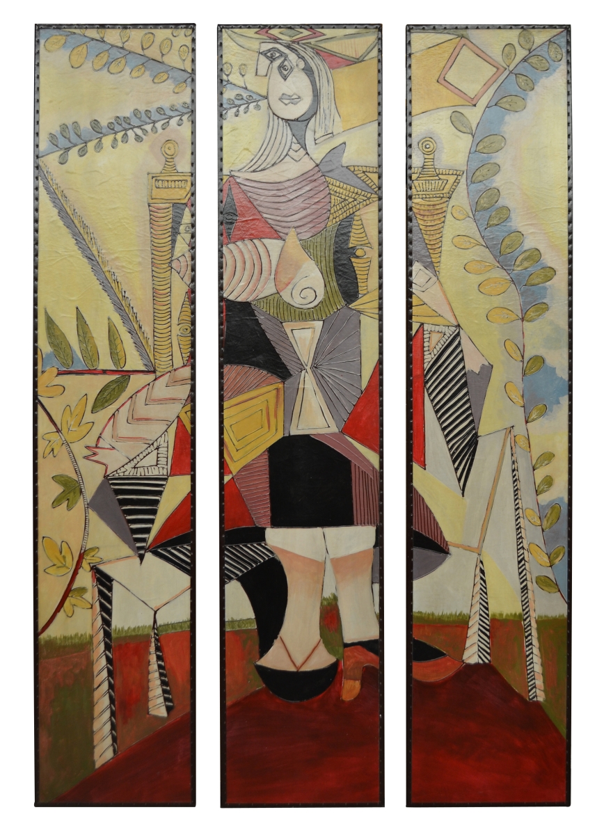 12006008 Modern Man 3 Panel Wall Art, Multicolor - 78 X 18 X 1.5 In.