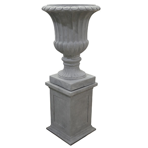 11190241 Fiberglass Kc Greystone Pedestal, Grey