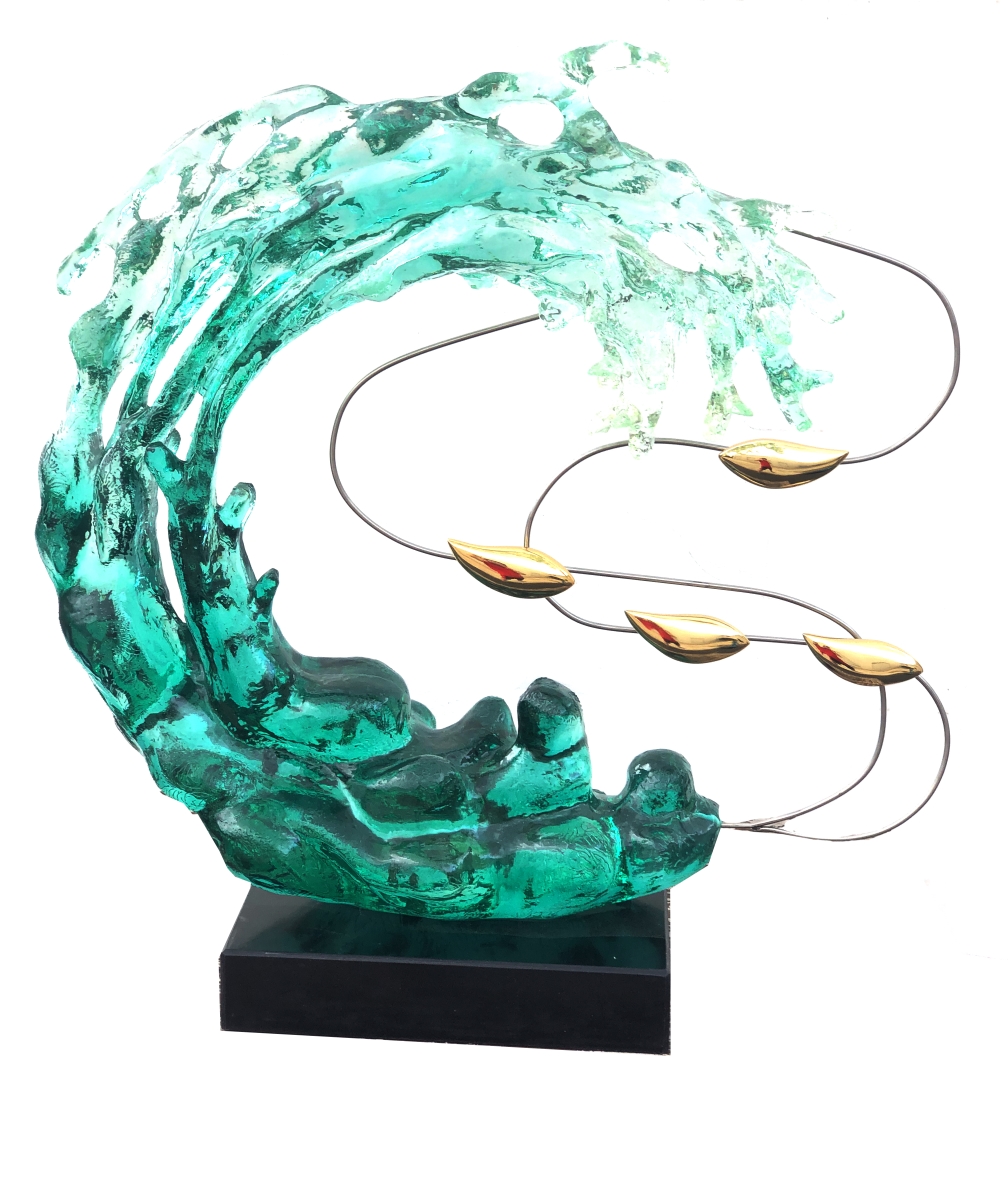 12010837 Oceanic Acrylic Sculpture, Multi Color