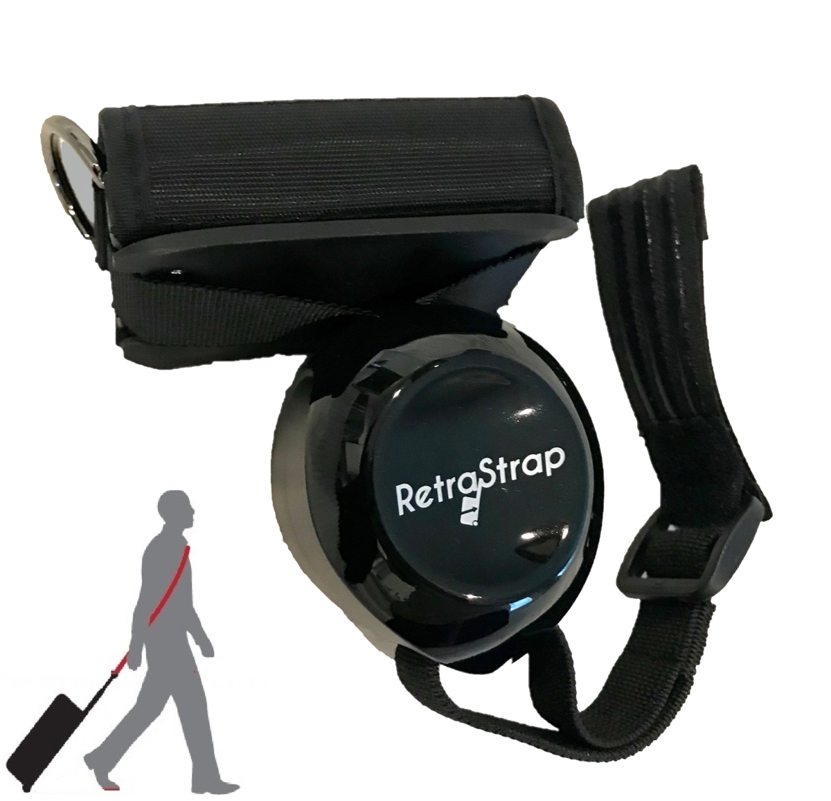 Rs001 Retractable Luggage Strap, Black
