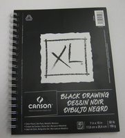 Canson 400100868 XL Black Drawing 40 Sheets Pads - 7 x 10 in.