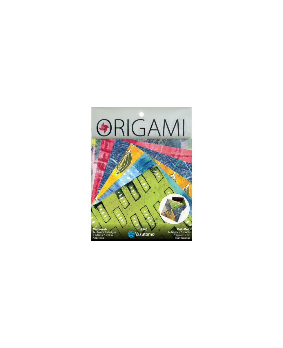4540Y 5.87 in. Mishmash Origami Painted Paper - 24 Sheets