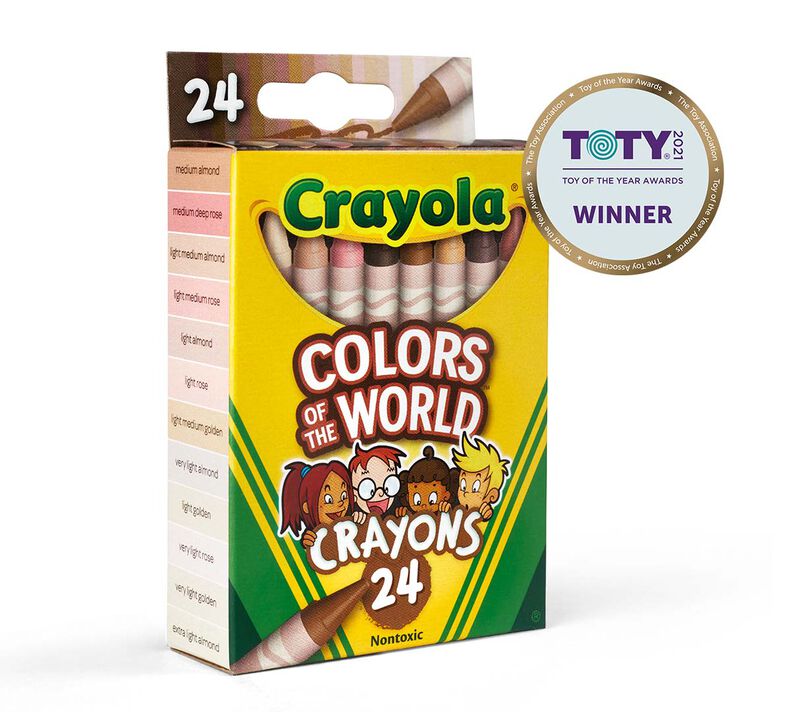 Crayola 52-0108 Colors of the World Skin Tone Crayons - Assorted Color - Pack of 24