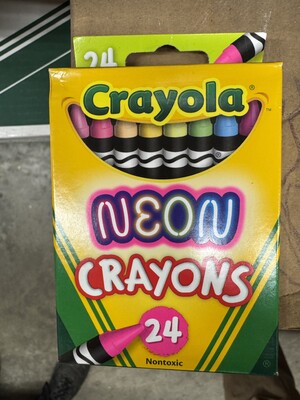 Crayola 52-3410 Crayola Neon Crayons - Pack of 24