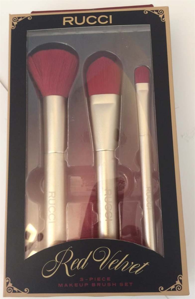 Cc470 Red Velvet Makeup Brush Set - 3 Piece