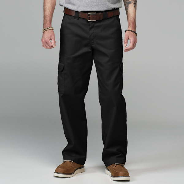 WP59BK-34-32 Mens Relaxed Cargo Work Pant, Black - 34 in. Waist - 32 in. Inseam