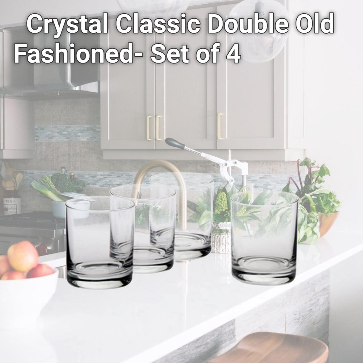 Picture of Ravenscraft Crystal W6820 Crystal Classic Double Old Fashioned- Set of 4