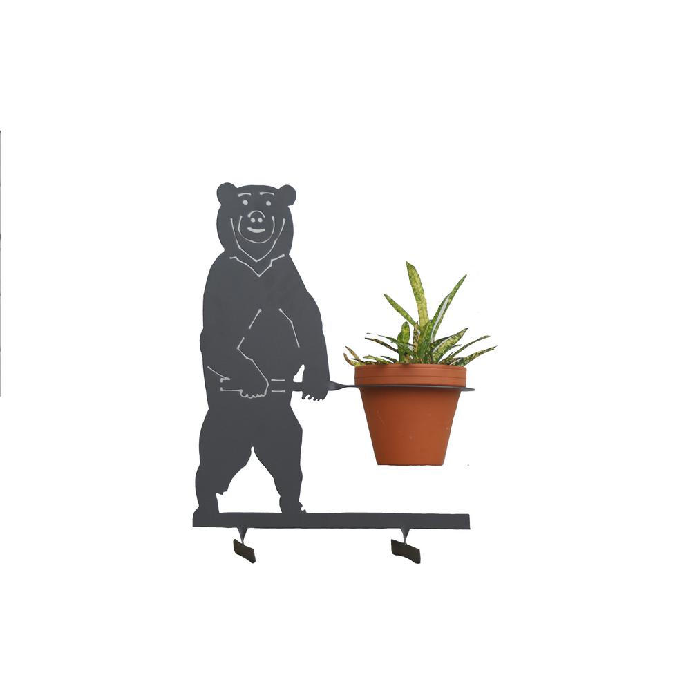 Rsi-la-bear-gy 3d Metal Lawn Art Planters Bear - Grey