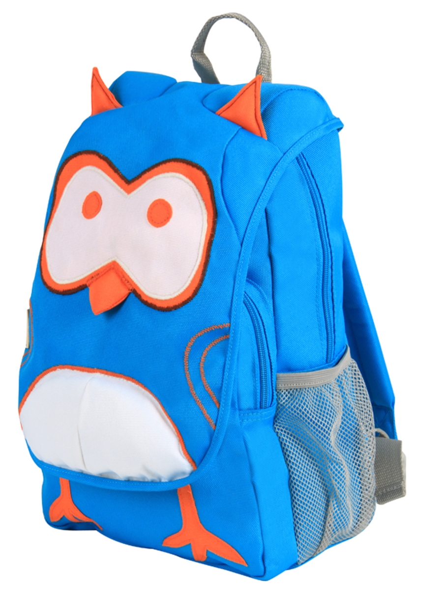 Rsi-3969 Deluxe Ecozoo Owl Backpack - Blue - 14 X 9 X 6 In.