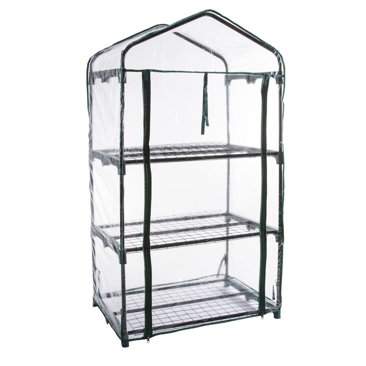 Gen-3pvc 3 Tier Portable Rolling Greenhouse With Clear Cover