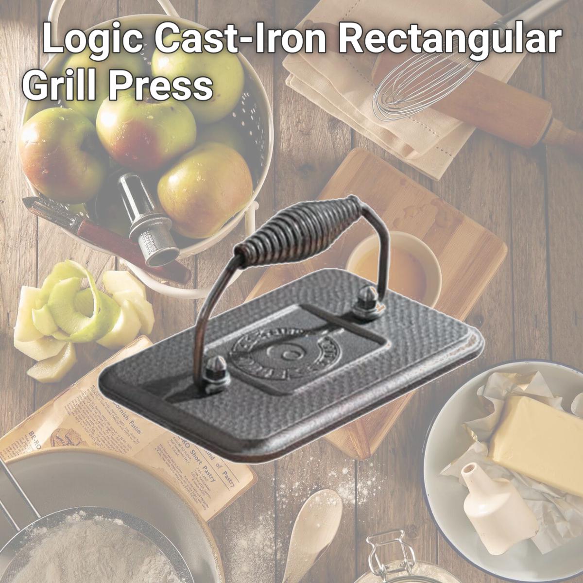 Picture of Lodge 67068400 Logic Cast-Iron Rectangular Grill Press