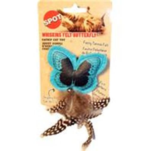 Spot Ethical Products 685-52034 Whiskins Felt Butterfly With Catnip Cat Toy - Assorted Color